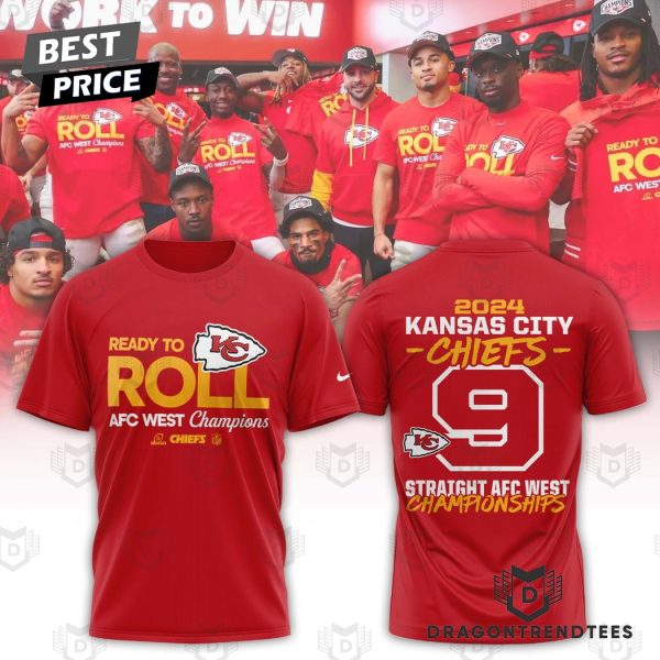 Kansas City Chiefs 2024 AFC West Division Champions 9 Straight Afc West Championships 3D T-Shirt