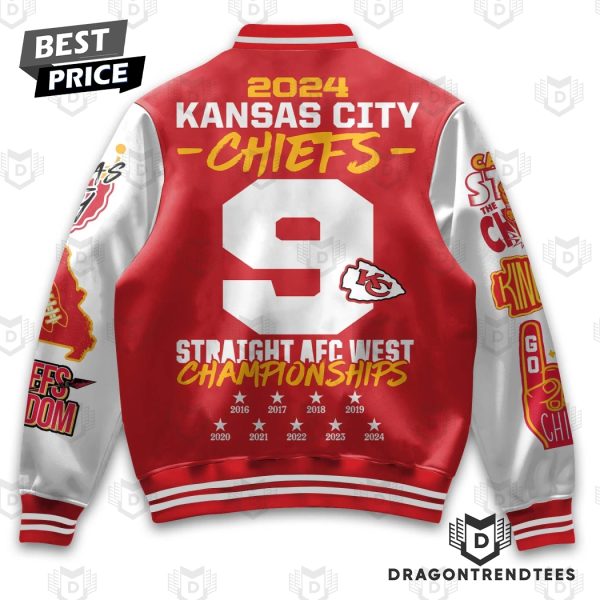 Kansas City Chiefs 2024 Straight Afc Fast Championship Baseball Jacket