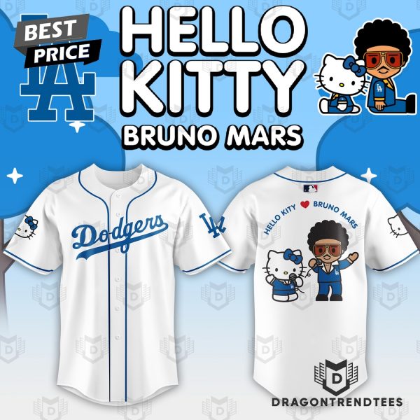 Los Angeles Dodgers – Bruno Mars And Hello Kitty Collab Baseball Jersey