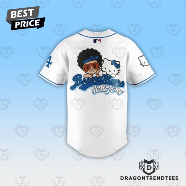 Los Angeles Dodgers Bruno Mars And Hello Kitty Collab Baseball Jersey