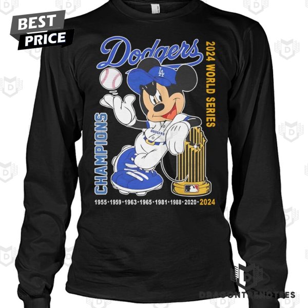 Los Angeles Dodgers x Mickey 2024 World Series Champions Unisex T-Shirt