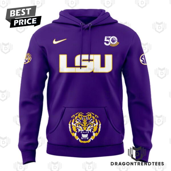 LSU Tigers Women Basketball Logo Design Hoodie – White