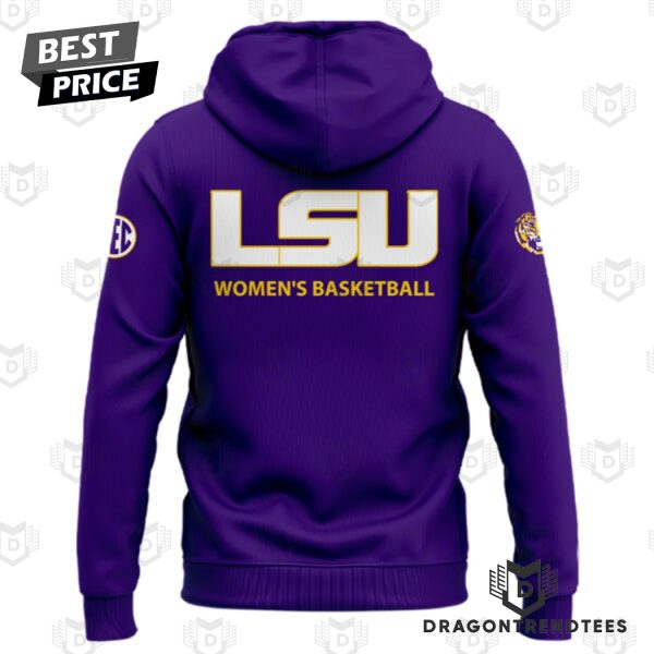 LSU Tigers Women Basketball Logo Design Hoodie – White