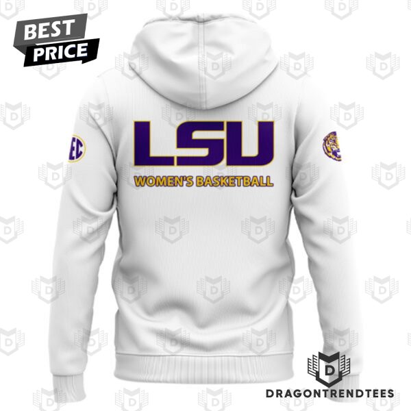 LSU Tigers Women Basketball Logo Hoodie – White