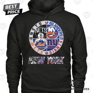 Brooklyn Nets x New York Mets x New York Giants x New York Islanders Unisex T-Shirt