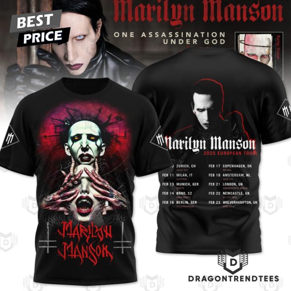 Marilyn Manson 2025 European Tour 3D T-Shirt