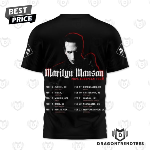 Marilyn Manson 2025 European Tour 3D T-Shirt