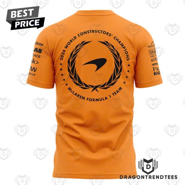 McLaren Formula 1 Team 2024 Champions 3D T-Shirt – Orange