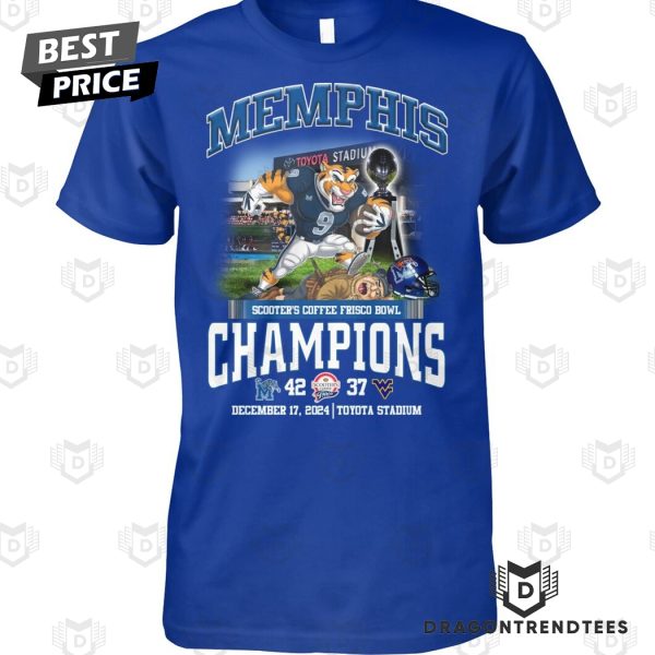 Memphis Tigers Scooter Coffee Frisco Bowl Champions Unisex T-Shirt