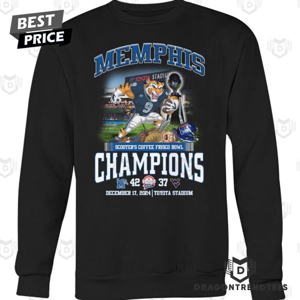 Memphis Tigers Scooter Coffee Frisco Bowl Champions Unisex T-Shirt