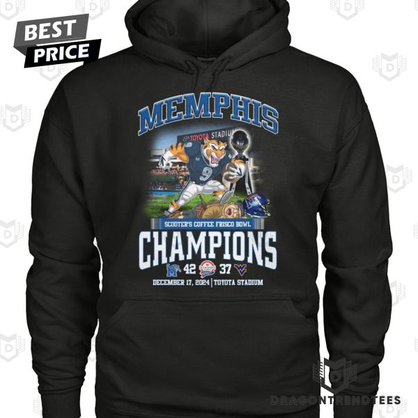 Memphis Tigers Scooter Coffee Frisco Bowl Champions Unisex T-Shirt