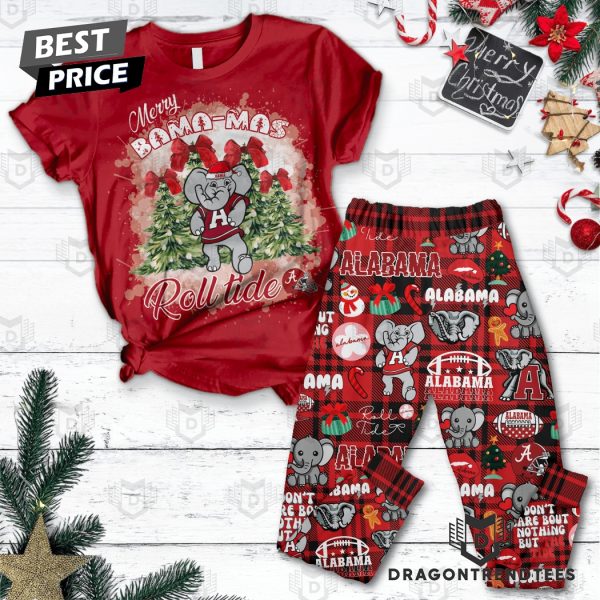 Merry Bama-mas Roll Tide Alabama Crimson Tide Pajamas Set