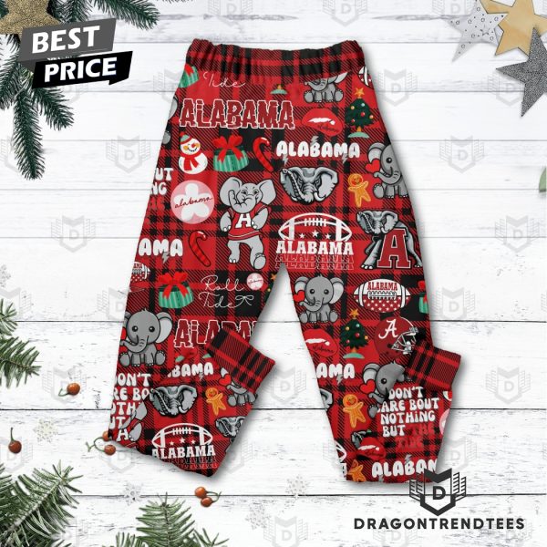 Merry Bama-mas Roll Tide Alabama Crimson Tide Pajamas Set