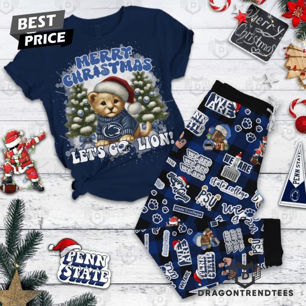 Merry Christmas Penn State Nittany Lions – Let Go Lions Pajamas Set