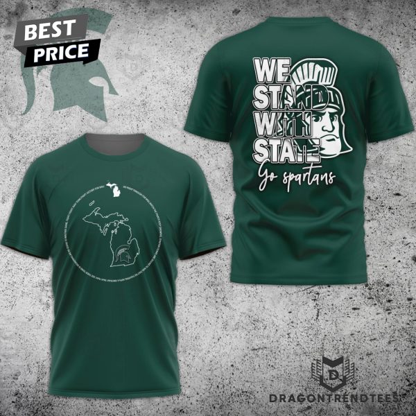 Michigan State Spartans – We Stand With State 3D T-Shirt