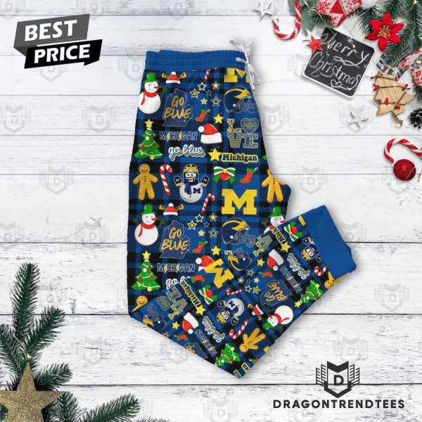 Michigan Wolverines – Have Amaizeing Christmas Go Blue Pajamas Set