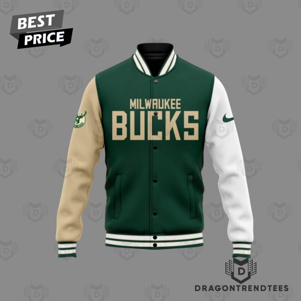 Milwaukee Bucks Basketball Logo Baseball Jacket