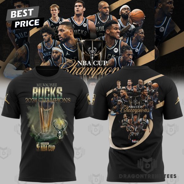 Milwaukee Bucks Champions NBA Cup 3D T-Shirt