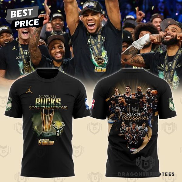 Milwaukee Bucks NBA In Season Tournament Champions 2024 3D T-Shirt