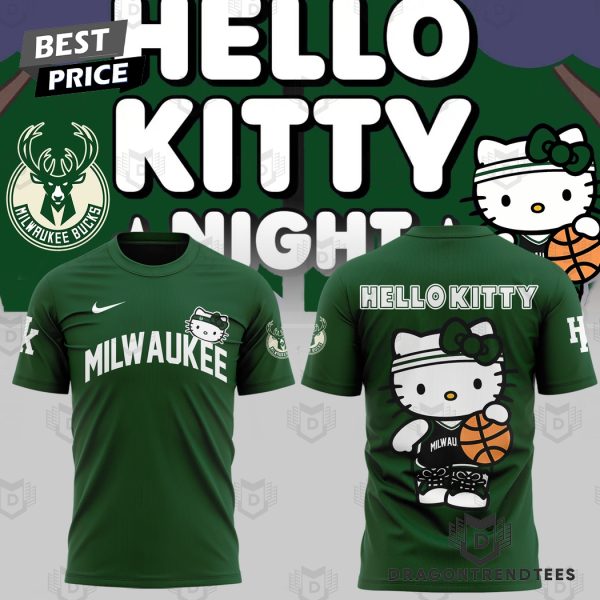 Milwaukee Bucks x Hello Kitty 3D T-Shirt