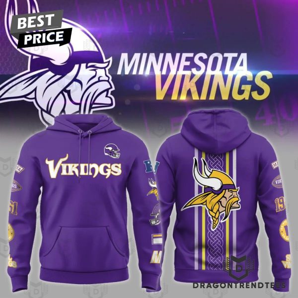 Minnesota Vikings Football Logo Design Hoodie – Purple