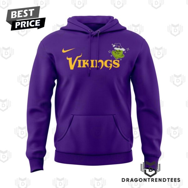 Minnesota Vikings x The Grinch Design Hoodie – Purple