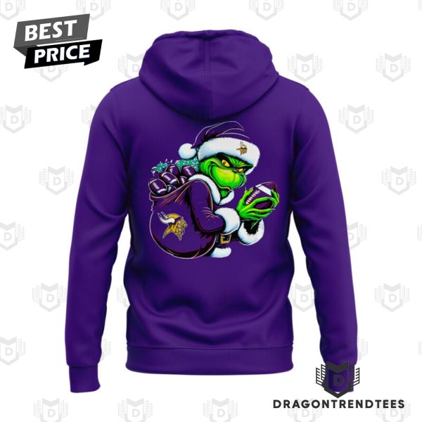 Minnesota Vikings x The Grinch Design Hoodie – Purple