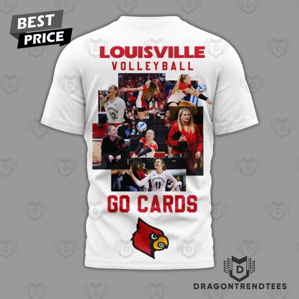 NCAA Division I Women Louisville Volleyball Go Cards 3D T-Shirt