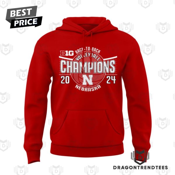 Nebraska Huskers 2024 Big Ten Back-to-Back Women Volleyball Regular Season Champions Hoodie