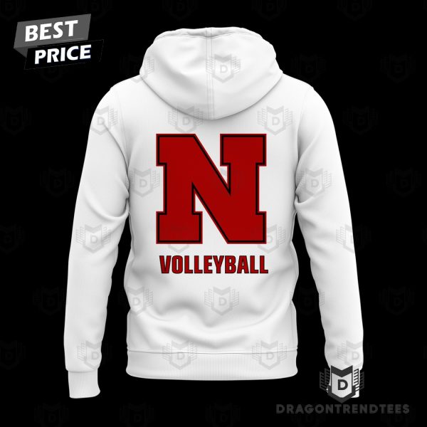 Nebraska Huskers 2024 Big Ten Back-to-Back Women Volleyball Regular Season Champions Hoodie – White