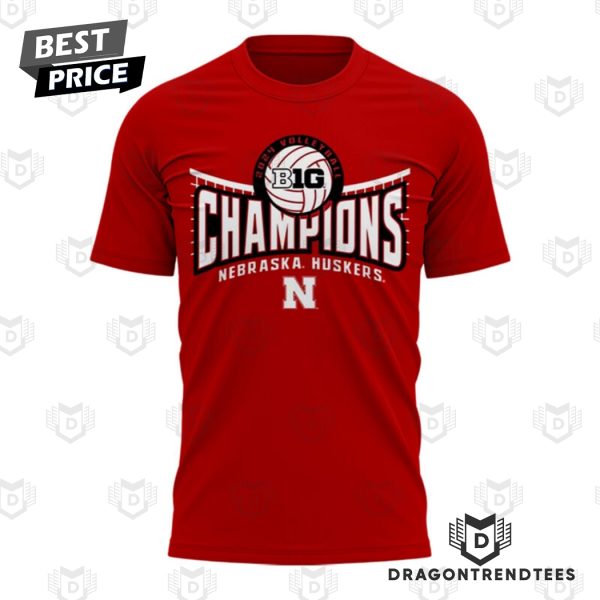 Nebraska Huskers Back-to-Back Big Ten Women Volleyball Regular Season Champions 3D T-Shirt