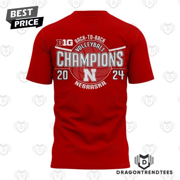 Nebraska Huskers Back-to-Back Big Ten Women Volleyball Regular Season Champions 3D T-Shirt