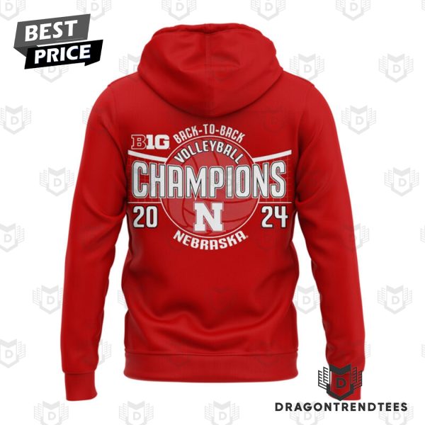 Nebraska Huskers Back-to-Back Big Ten Women Volleyball Regular Season Champions Hoodie