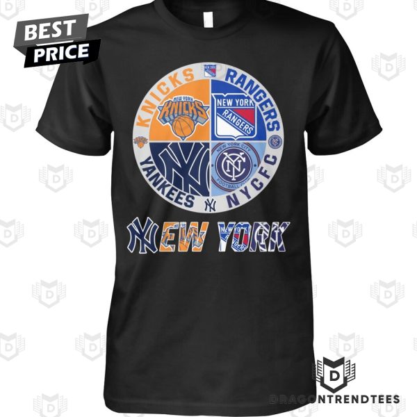 New York City FC x New York Knicks x New York Rangers x New York Yankees Unisex T-Shirt