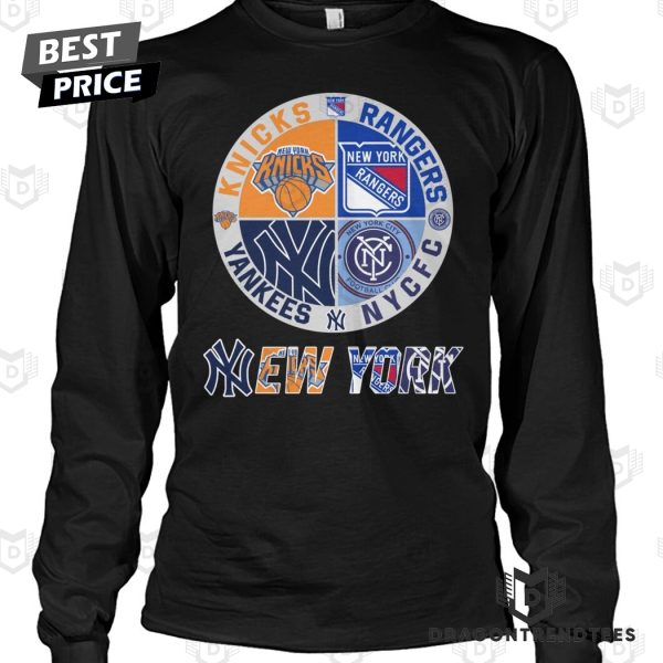 New York City FC x New York Knicks x New York Rangers x New York Yankees Unisex T-Shirt