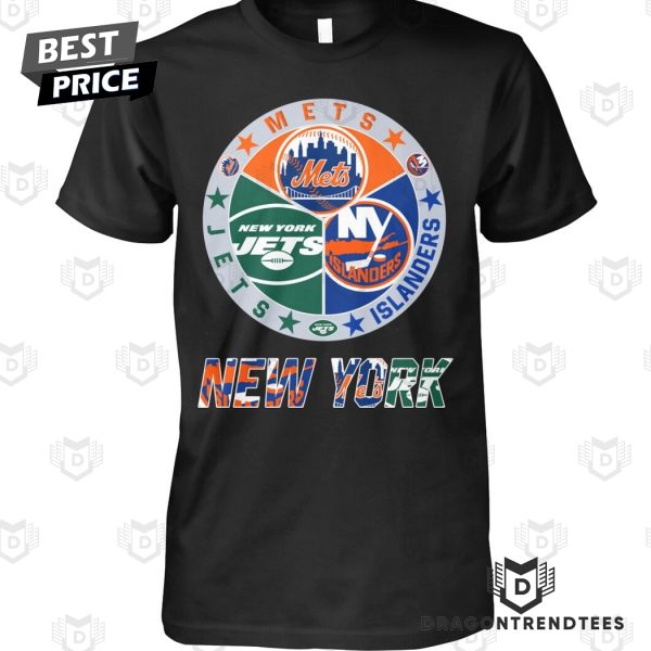 New York Jets x New York Mets x New York Islanders Unisex T-Shirt