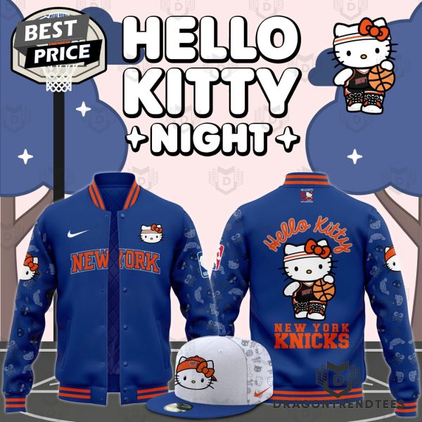 New York Knicks x Hello Kitty Night Baseball Jacket