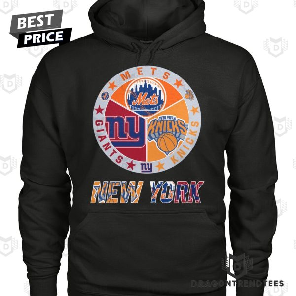 New York Knicks x New York Giants x New York Mets Unisex T-Shirt