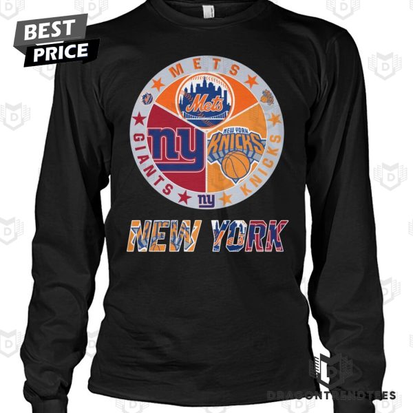 New York Knicks x New York Giants x New York Mets Unisex T-Shirt