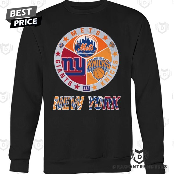 New York Knicks x New York Giants x New York Mets Unisex T-Shirt