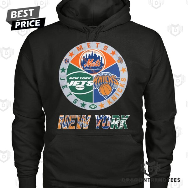 New York Knicks x New York Mets x New York Jets Unisex T-Shirt