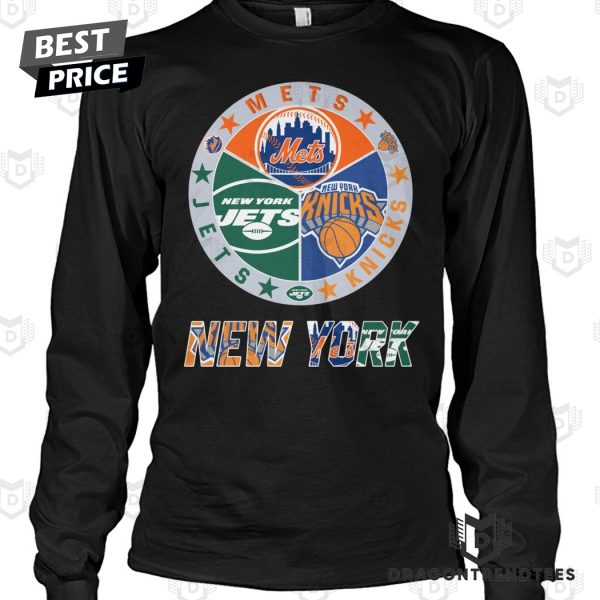 New York Knicks x New York Mets x New York Jets Unisex T-Shirt