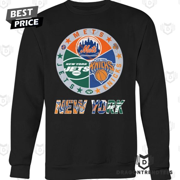 New York Knicks x New York Mets x New York Jets Unisex T-Shirt