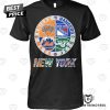 New York Knicks x New York Rangers x New York Mets x New York Giants Unisex T-Shirt