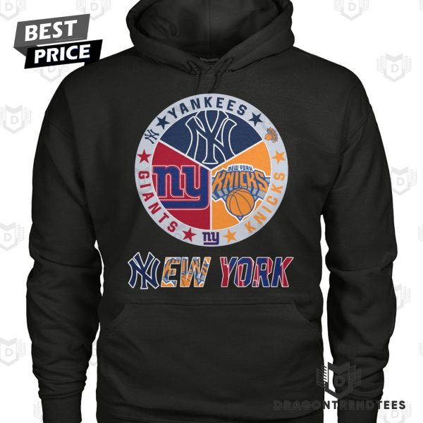 New York Knicks x New York Yankees x New York Giants Unisex T-Shirt