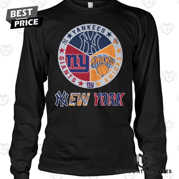 New York Knicks x New York Yankees x New York Giants Unisex T-Shirt