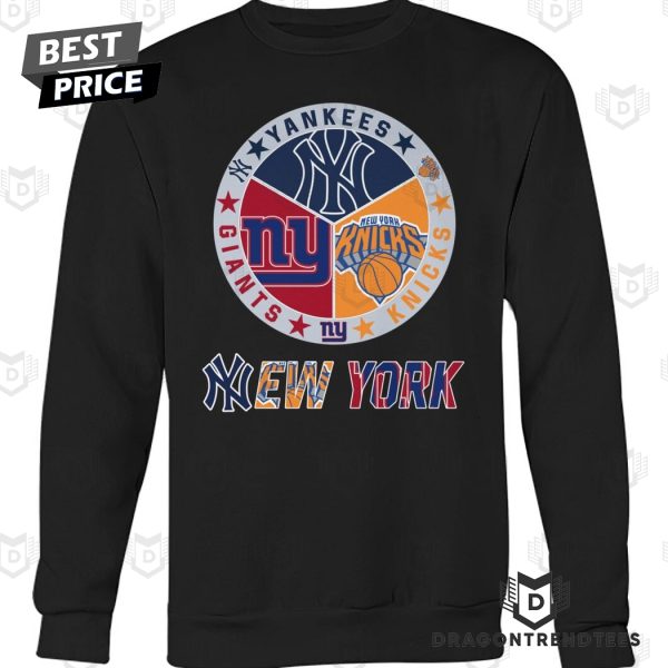 New York Knicks x New York Yankees x New York Giants Unisex T-Shirt