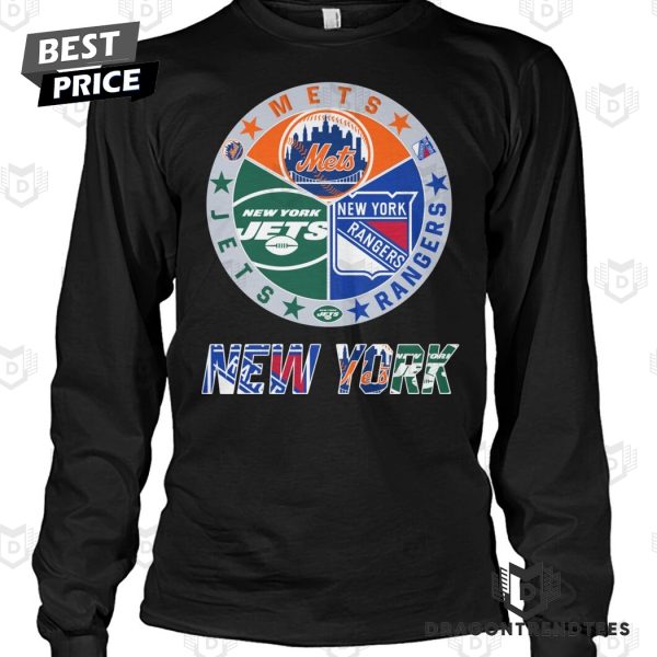 New York Mets x New York Rangers x New York Jets Unisex T-Shirt