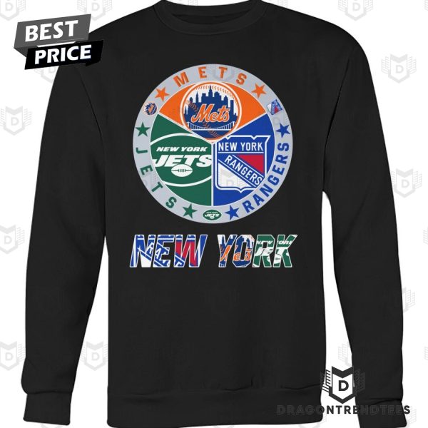 New York Mets x New York Rangers x New York Jets Unisex T-Shirt