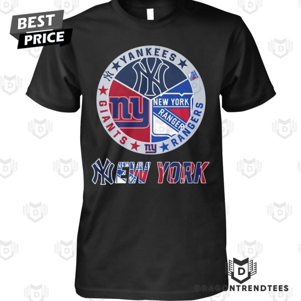 New York Yankees x New York Giants x New York Rangers Unisex T-Shirt